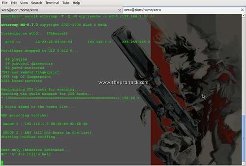 ettercap final screen
