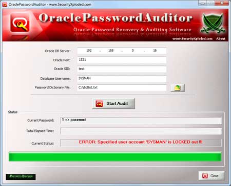 OraclePasswordAuditor